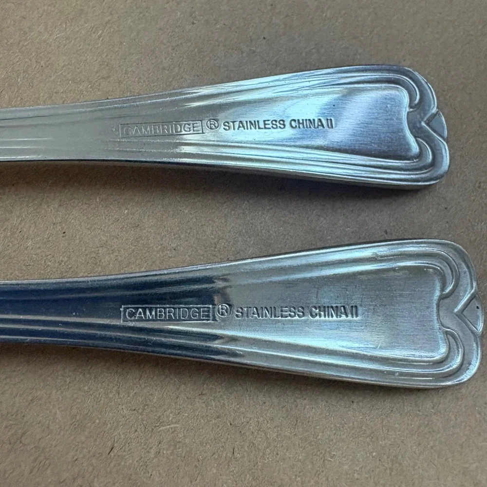 Cambridge Stainless Steel Silverware Set, 7 Pieces,‎ Knives Spoons Forks, China